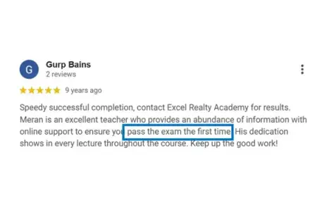 Gurp - UBC real estate exam student success review