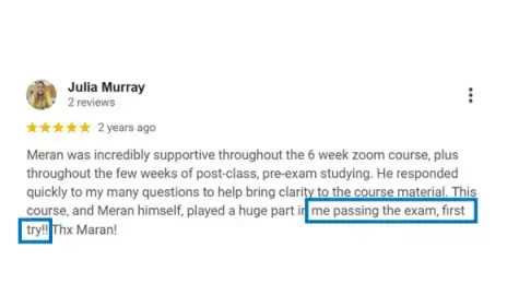 Julia - real estate licensing exam success testimonial BC