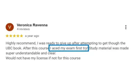 Veronica - real estate exam preparation result student review