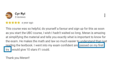 Cry - student review real estate licensing exam preparation