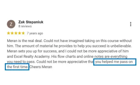 Zak - UBC real estate course success testimonial