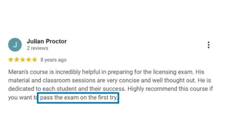 Julian - real estate licensing exam success testimonial BC