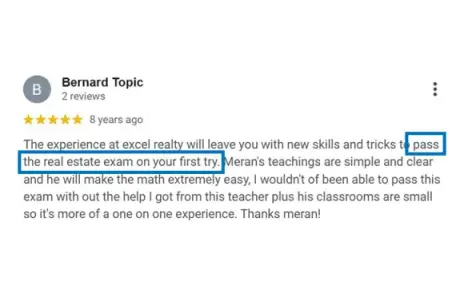 Bernard - BC real estate exam preparation student review