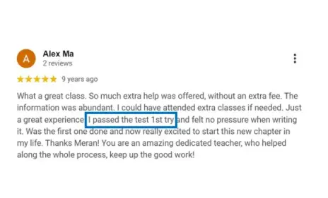 Alex - real estate licensing exam success testimonial BC